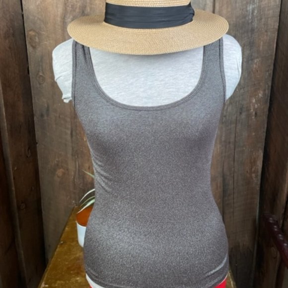 Michael Stars Brown/Silver Shimmer Tank Top - One Size - Picture 4 of 10